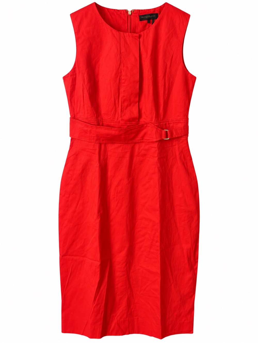 Donna Karan Orange Belted Cotton Dress New w/out tags